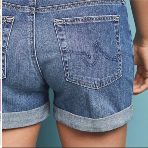 Adriano Goldshmied Women's Denim Shorts Sz 25 Blue The Hailey Ex-Boyfriend - Picture 2 of 9